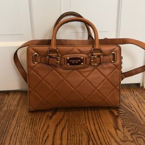 Michael Kors Quilted Cognac Purse